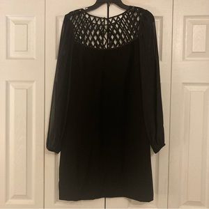 NWT White House Black Market Lattice Yoke Cocktail Formal Shift Dress Size 8